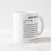 Stop met het winnen van Jumbo-Mok Extra Grote Mok (Voorkant rechts)