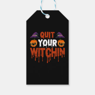 Stop met je heks in 2021 halloween quote cadeaulabel