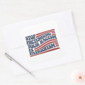 Stop met je racisme te doen is patriottisme vierkante sticker (Envelop)