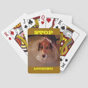 Stop met kijken. pokerkaarten