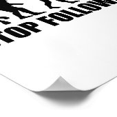 Stop met me te volgen poster (Hoek)