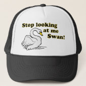 Stop met me te zien zwaan trucker pet (Voorkant)