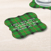 Stop met me van Green Plaid te pissen Kartonnen Onderzetters (Gekanteld)