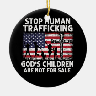 Stop met mensenhandel waar Gods kinderen niet voor Keramisch Ornament