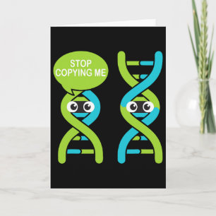 Stop met mij kopiëren Grappige wetenschap Pun DNA Kaart