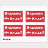 STOP MET mijn ballen breken Stop teken Sticker (Vel)