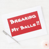 STOP MET mijn ballen breken Stop teken Sticker (Envelop)