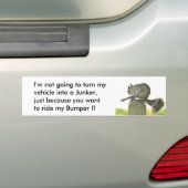 Stop met mijn bumper te rijden bumpersticker (Op auto)