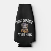 Stop met naar mijn noppen te staren - grappig vier flesjeskoeler (Voorkant)