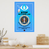 Stop met ons te bespioneren poster (Keuken)
