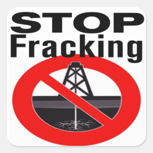 Stop met overal fracken vierkante sticker