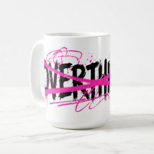 Stop met overdenken en begin te leven koffiemok