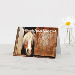 Stop met paardenspelen Vouwbare Wenskaart Kaart
