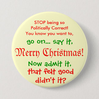 Stop met PC voor Kerstmis!! Ronde Button 7,6 Cm