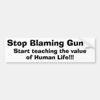 Stop met Pistolen! Bumpersticker