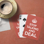 Stop met praten en deal pokerkaarten
