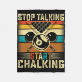 Stop met praten Start Chalking - Retro Pool Biljar Fleece Deken (Voorkant)