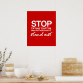 STOP MET PROBEREN OM IN TE PASSEN POSTER (Keuken)