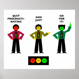 Stop met procrastineren poster