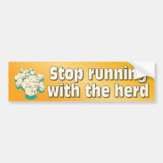 Stop met rennen met de kudde bumpersticker