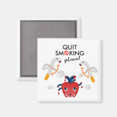 Stop met roken alsjeblieft magneet (Voorkant / Achterkant)