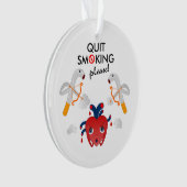 Stop met roken alsjeblieft ornament (voorkant)