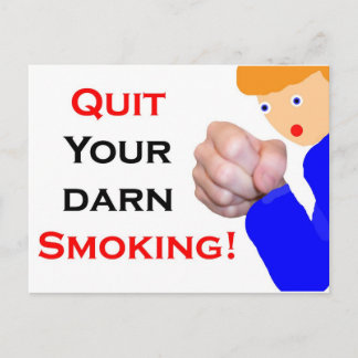 Stop met roken in je donker briefkaart