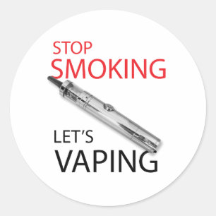 Stop met roken ronde sticker