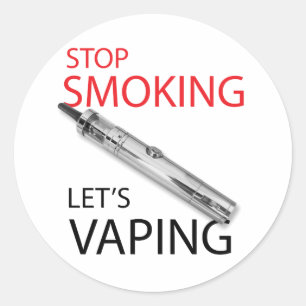 Stop met roken ronde sticker