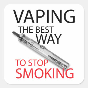 Stop met roken vierkante sticker