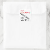 Stop met roken vierkante sticker (Tas)