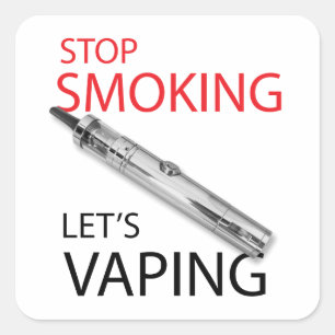 Stop met roken vierkante sticker
