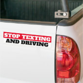 STOP MET SMS'EN EN RIJDEN BUMPERSTICKER (Op Truck)