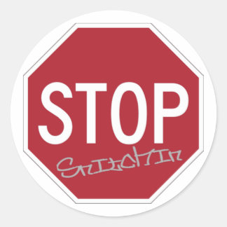 Stop met snitchin ronde sticker