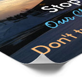 Stop met sproeien Chem Trails, poster (Hoek)