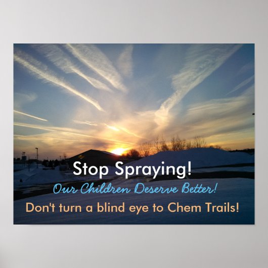 Stop met sproeien Chem Trails, poster (Voorkant)