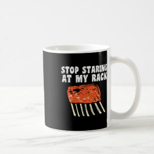 Stop met staren naar mijn rek Bbq-ribben Rbecue-gr Koffiemok