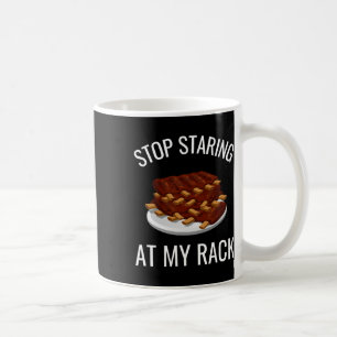Stop met staren naar mijn rek Grappig rek met ribb Koffiemok