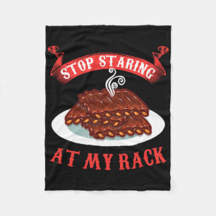 Stop met staren naar mijn rek - Grappige Spare Rib Fleece Deken