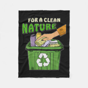 Stop met zwerfvuil Natuur Protection Environmental Fleece Deken