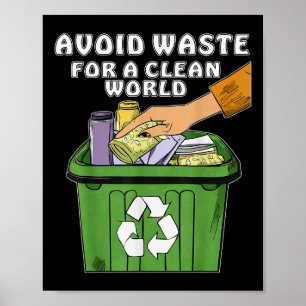 Stop met zwerfvuil Natuur Protection Environmental Poster