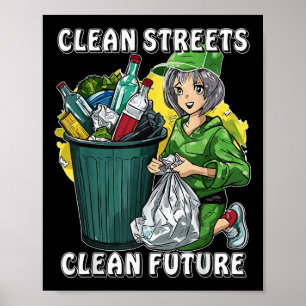 Stop met zwerfvuil Natuur Protection Environmental Poster