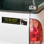 Stop misbruik Tennessee Walking Horses Bumpersticker (Op Truck)