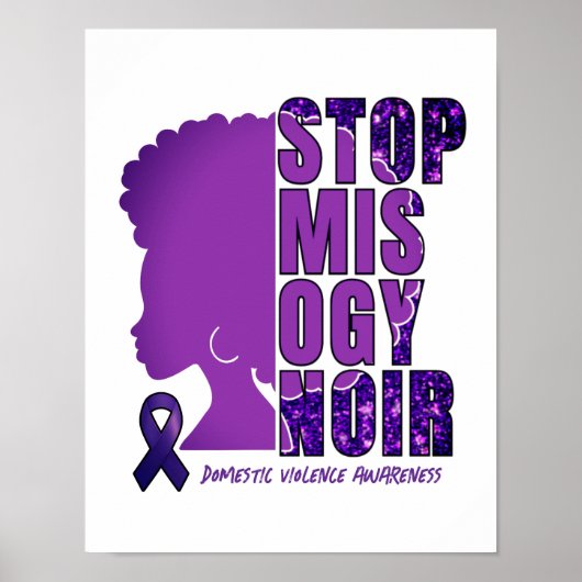 STOP MISOGYNOIR bewustzijn van huiselijk geweld Poster (Voorkant)