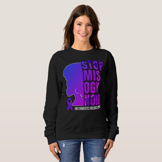 STOP MISOGYNOIR Domestic Violence Awareness Sweat (Devant entier)