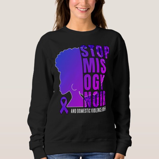 STOP MISOGYNOIR Domestic Violence Awareness Sweat Trui (Voorkant)