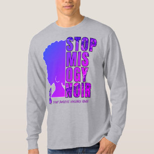 STOP MISOGYNOIR DVA Huiselijk geweld Misbruik T-shirt
