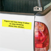 Stop nadenken bumpersticker (Op Truck)