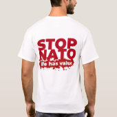 STOP NAVO, leven heeft waarde T-shirt (Achterkant)