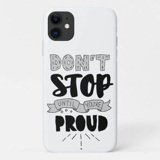 Stop niet Athletic Quote zelf Pride Quote Succes Case-Mate iPhone Case (Achterkant)